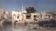 Charles Tournemine Cafe in Adalia,Asian Turkey oil painting